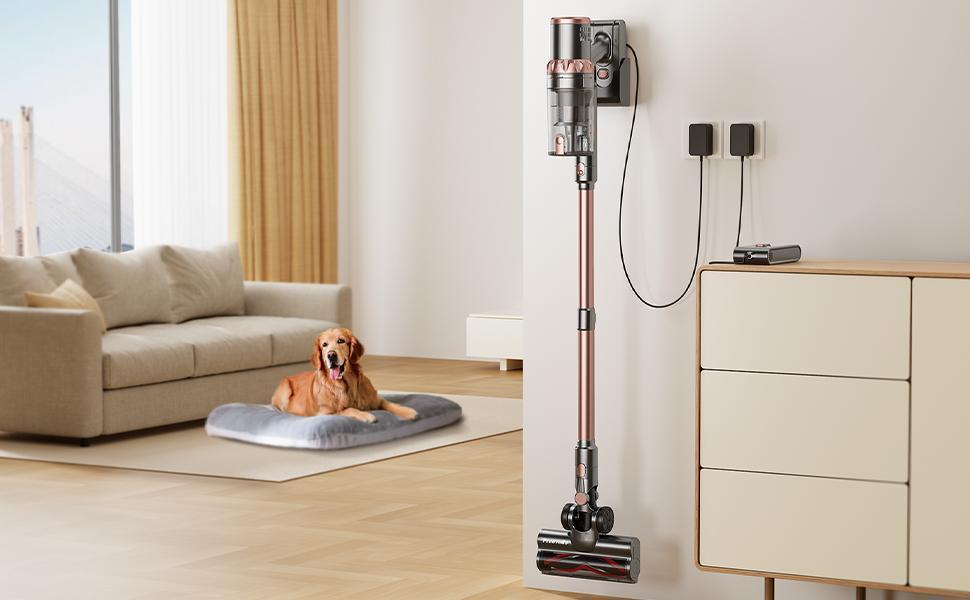 45KPa Strong Suction Power Wireless LED Touch Display 60 Minutes Of Battery Life Home Lightweight Handheld Pet Hair Vacuum Cleaner