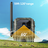 4G GPS Hunting Outdoor Trail Camera Wide Angle 4MP Camouflage Wildlife Deer Monitoring Solar Hunt Camera