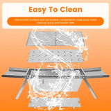 3 In 1 Foldable Charcoal Grill Fire Pit Slow Cooker 2-3 People Portable Camping Grill Stainless Steel BBQ Grill For Camping Tailgating Yard GPCT5452