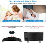 1Pc Projection Alarm Clock With Radio Function Curved Screen LED Digital Alarm Clock With Dual Alarms 4 Dimmer 12-24 Hour USB Charging Port 180Degree Rotatable Projection